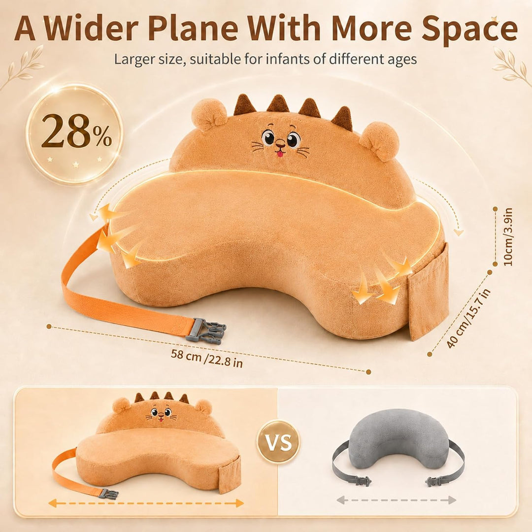 Ergonomic Stillkissen Klein mit Sicherheitsumrandung Memory Foam Baby Nursing Pillow – Verstellbarer