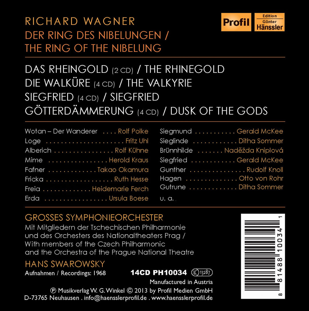 WAGNER: Ring des Nibelungen, Audio-CD