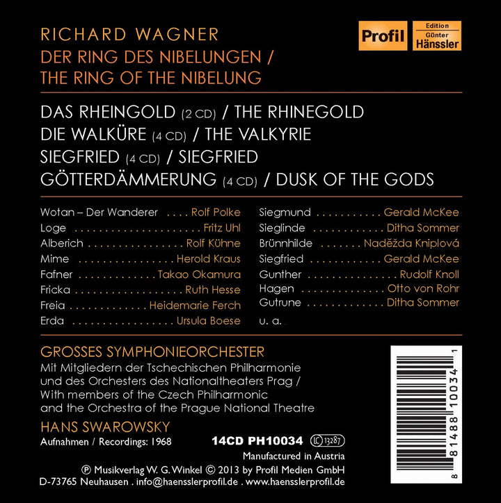 WAGNER: Ring des Nibelungen, Audio-CD
