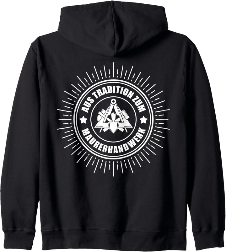 Maurer Zunftzeichen - Aus Tradition zum Maurerhandwerk Kapuzenjacke
