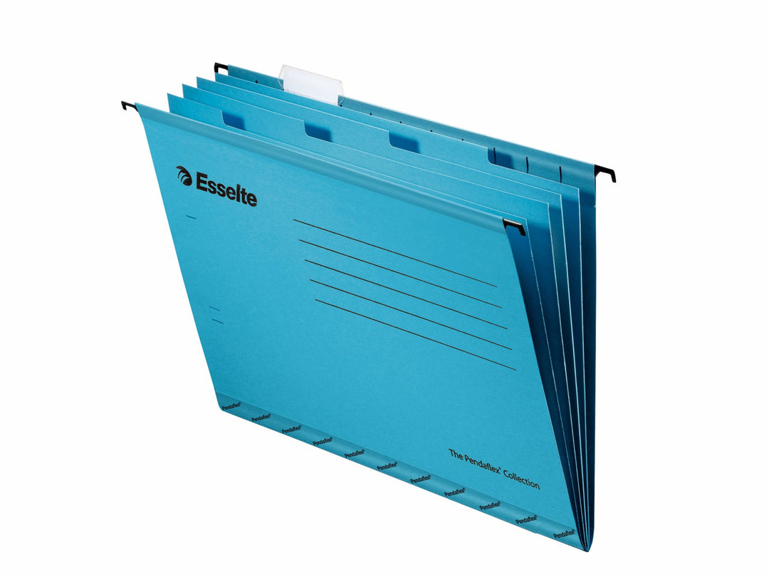 Esselte Pendaflex Hängemappen A4 V-förmig 4-fach-Registertrennbuch mit Reitern 10 Stück blau A4 with