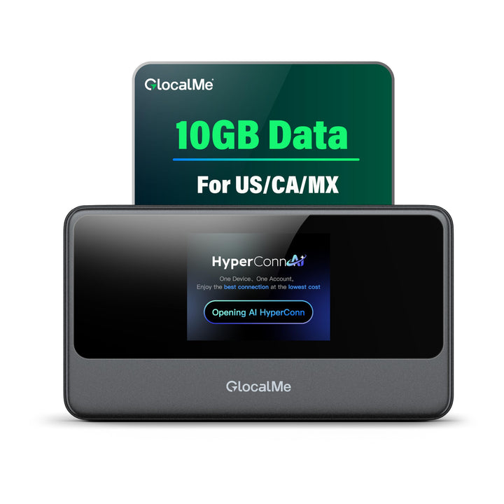 GlocalMe MeowGo 4G Mobiler WLAN Router, DL 390 Mbit/s/UL150 Mbit/s, Mobiles Internet für global 200