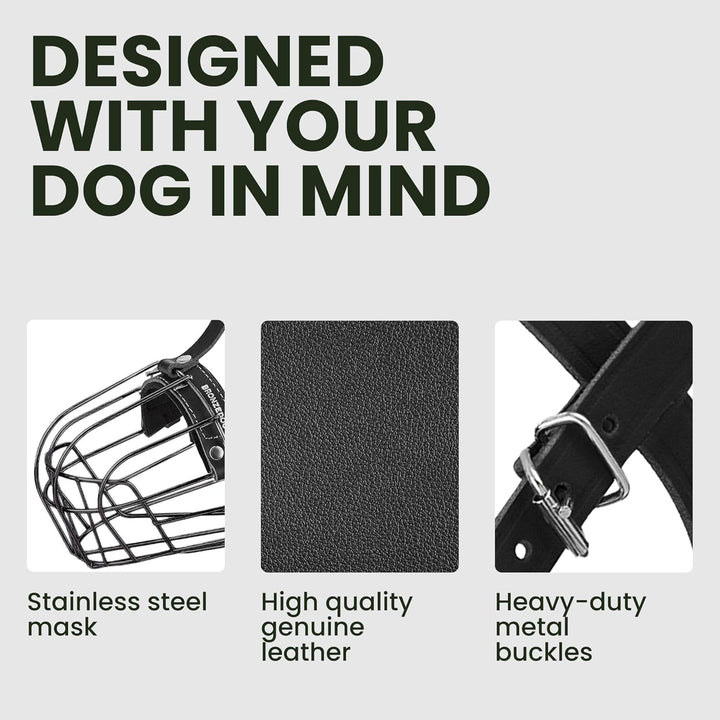 BRONZEDOG Hundemaulkorb Verstellbar Robustes PVC/Metalldrahtkorb für Grosse und Sehr Grosse Hunde mi