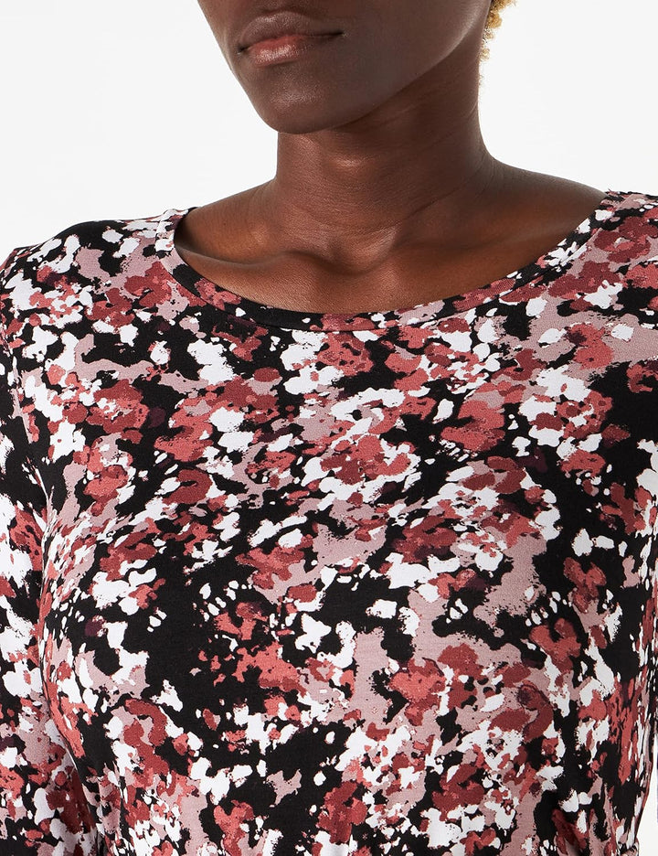 Noppies Damen Dress Paoli Long Sleeve Allover Print Kleid 38 Black - P090, 38 Black - P090