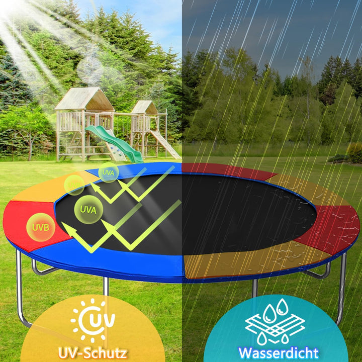 Ansobea Trampolin Gartentrampolin Randabdeckung,UV-beständig reissfest Federabdeckung, Trampolin Ran