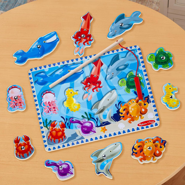 Melissa &amp; Doug - Angelspiel für Kinder ab 3 Jahre, Fische Angeln Spiel, Motorikspielzeug magnetische