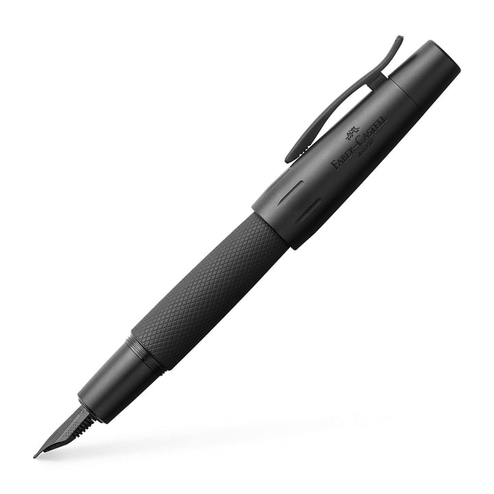 Faber-Castell 148622 - Füller e-motion Pure Black EF, 1 Stück Füller Feder EF schwarz, Füller Feder