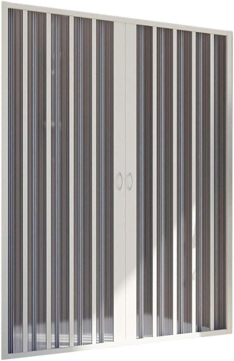 DUSCHTÜRE PVC KUNSTSTOFF FALTTÜR FÜR NISCHE DUSCHTRENNWAND DUSCHABTRENNUNG ZENTRALE ÖFFNUNG 130-150