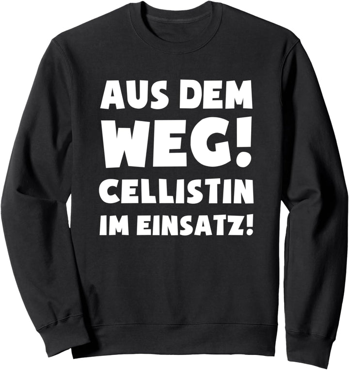 Cellistin im Einsatz! - Noten Ständer Saiten Cello Sweatshirt