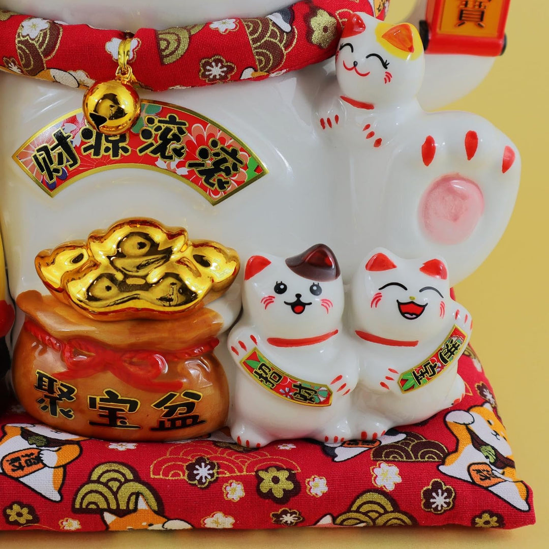 Freak Scene Glückskatze - Maneki-Neko - Winkekatze aus Porzellan 21,5 cm weiss - Maneki Neko 03 21,5