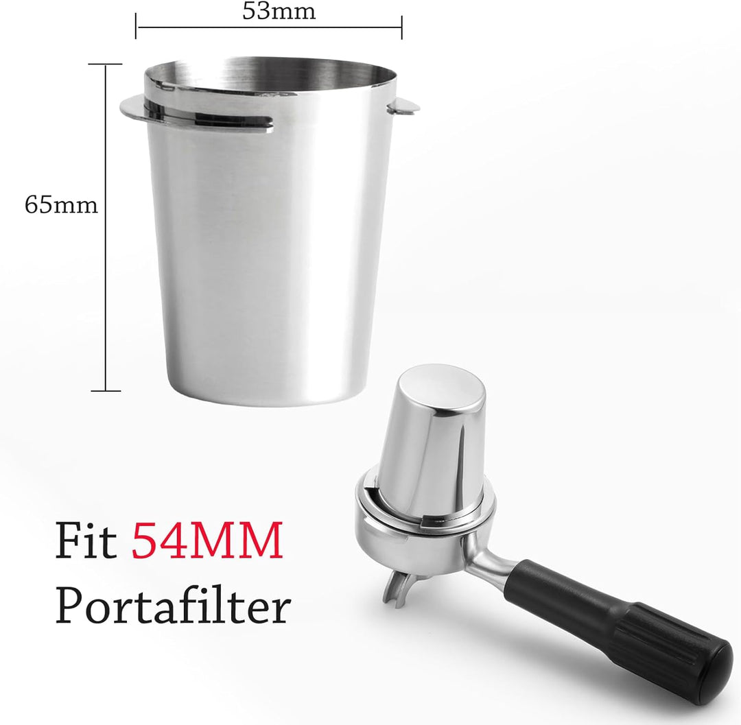 54mm Dosierbecher, Barista Zubehör Coffee Dosing Cup aus Edelstahl, Siebträger Zubehör Kaffee Dosier