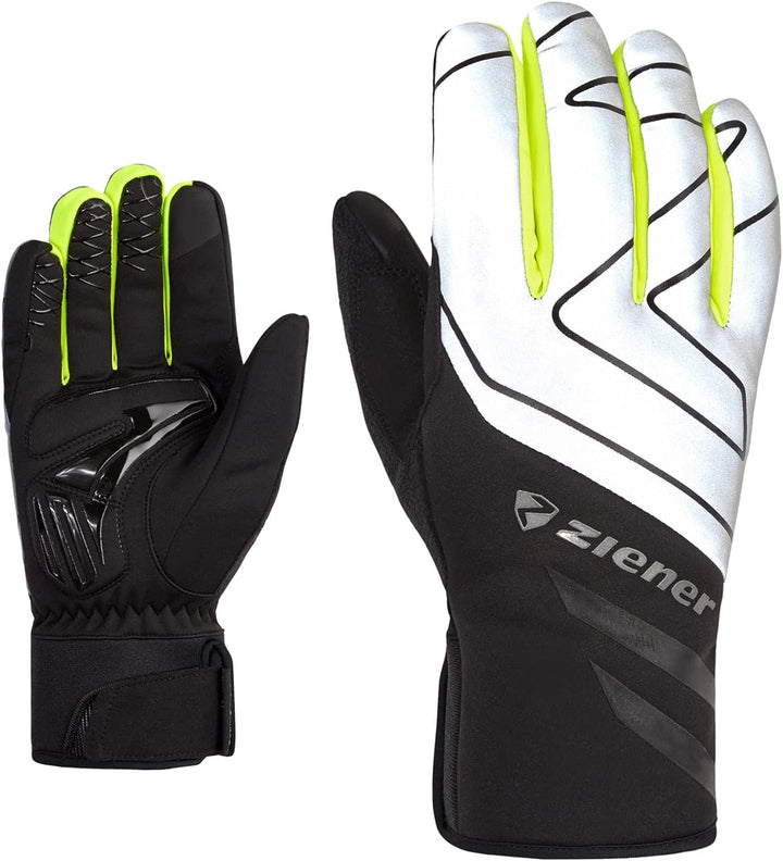 Ziener Daly Fahrradhandschuhe, Winter |wasserdicht, Soft-Shell, gepolstert 8.5 black.poison yellow,