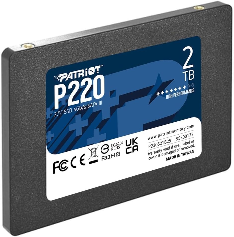 Patriot Memory P220 Internes Solid State Drive 2TB SSD SATA 3 2,5 Zoll