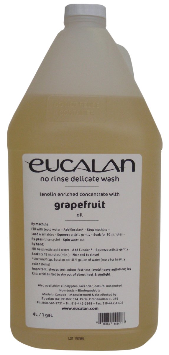 Eucalan - pflegendes Feinwaschmittel für Hand- und Maschinenwäsche Duft Grapefruit, Packungsgrösse 4