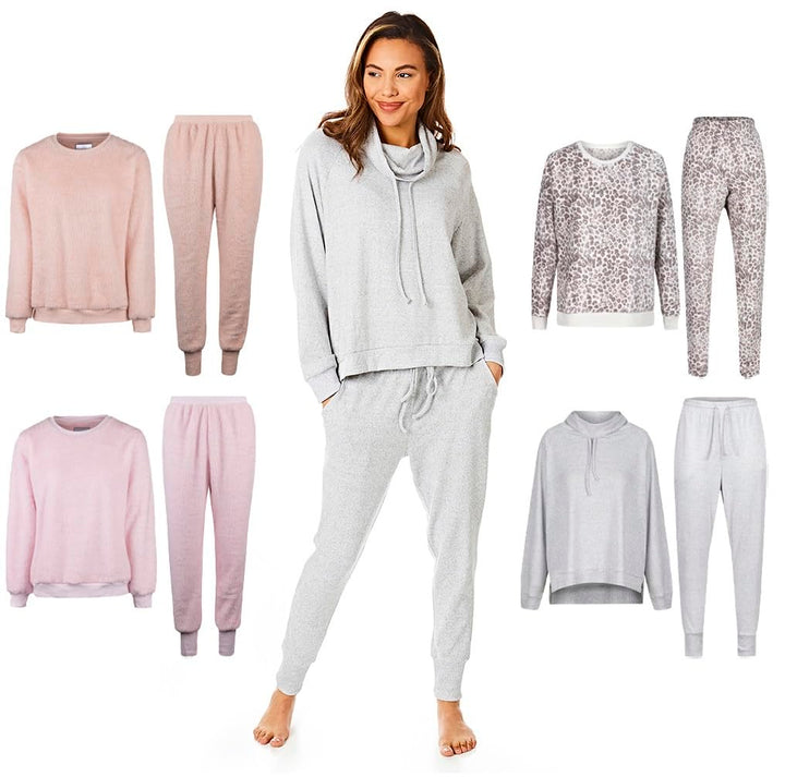 Light & Shade Pretty Woman Superweicher Snit-Zweiteiler-Pyjama für Damen, bequeme, warme, weiche Lou