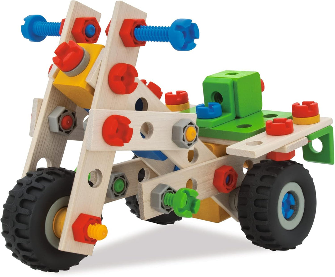 Eichhorn 100039028 - Constructor-Buggy 110-tlg., Holz-Konstruktions-Set, 4 Verschiedene Modellvarian