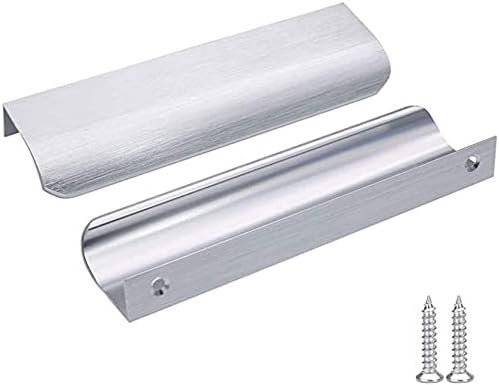goldenwarm 20x 128mm Möbelgriffe Profilgriff Aluminium Schrankgriffe Modernes Gebürstet Küchengriffe