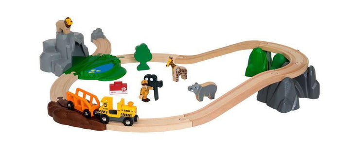 BRIO 33960 - Grosses BRIO Bahn Safari Set D Mehrfarbig