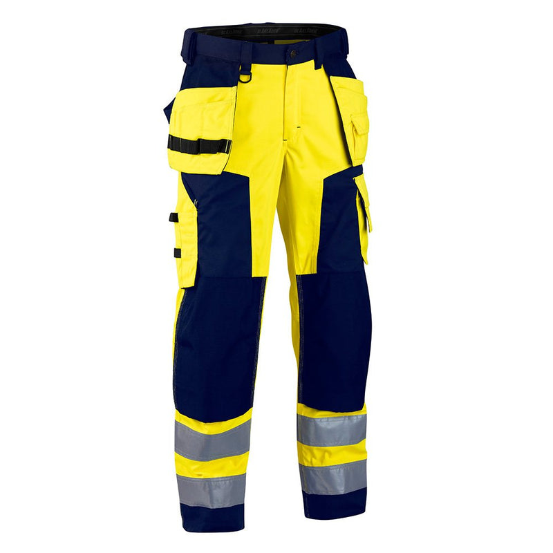 Blåkläder Workwear Winter SoftshellBundhose Highvis 1567, 48, gelb / marine, 1 Stück, 67-15672517-33