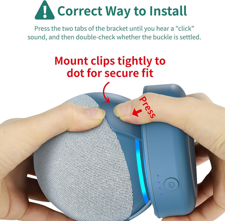 PlusAcc Dot 4.&5. Gen Akku - Tragbare Batterie Base Ständer Zubehör (Nur Akku) (Blau), Blau