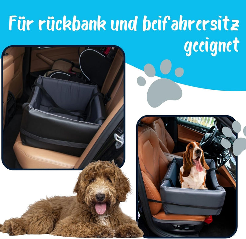 GoldenGroup Hundeautositz Kunstleder Hundesitz Hundebett Autokörbchen Hundedecke Hundekorb Transport