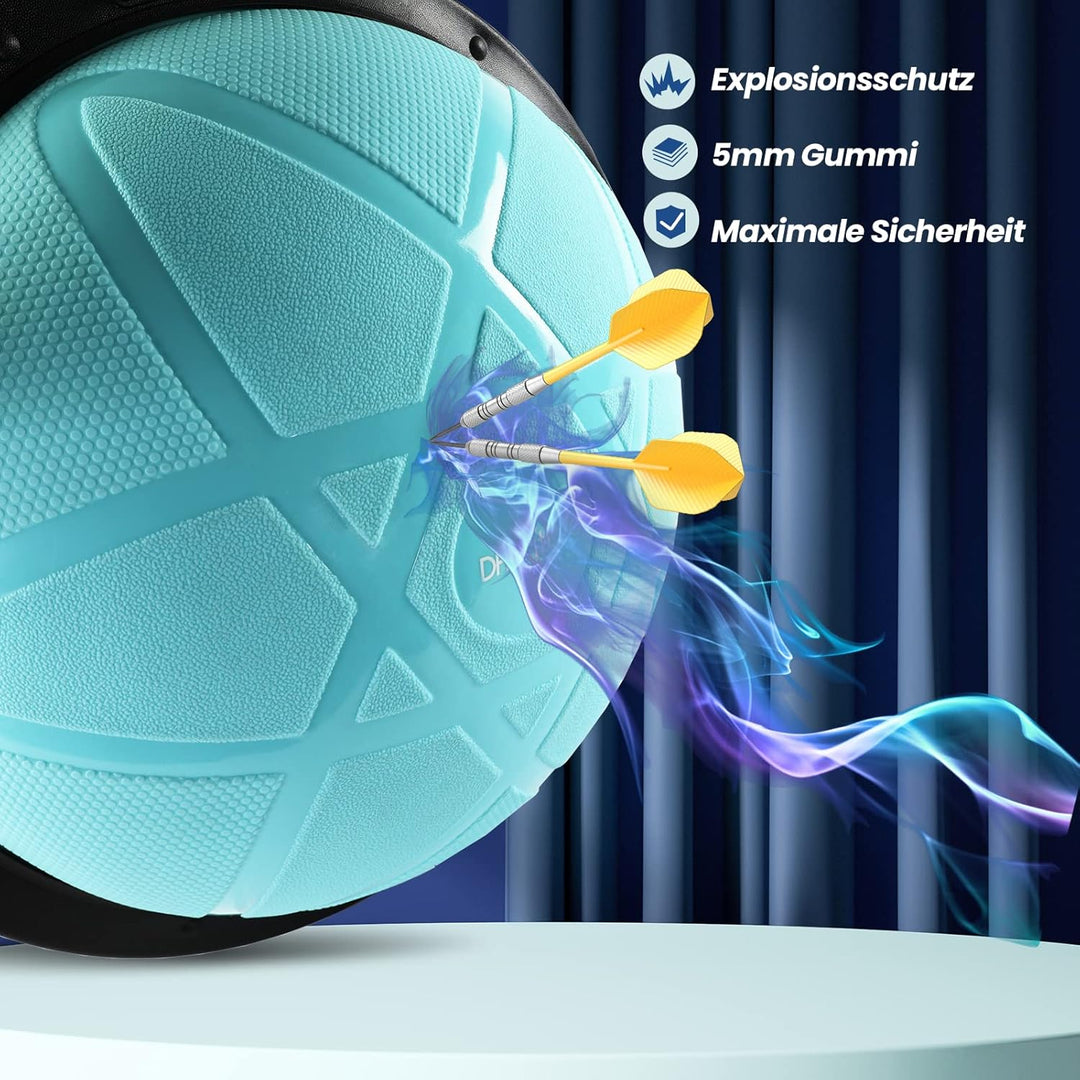 DH FitLife Balance Ball, Yoga Gleichgewichtstrainer Φ60*22cm bis 200 KG belastbar, halber Gymnastikb