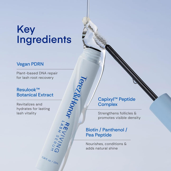 Terez &amp; Honor Reviving Wimpern- &amp; Augenbrauenserum 10 ml - Koreanische PDRN, Peptid &amp; Biotin, Klinis