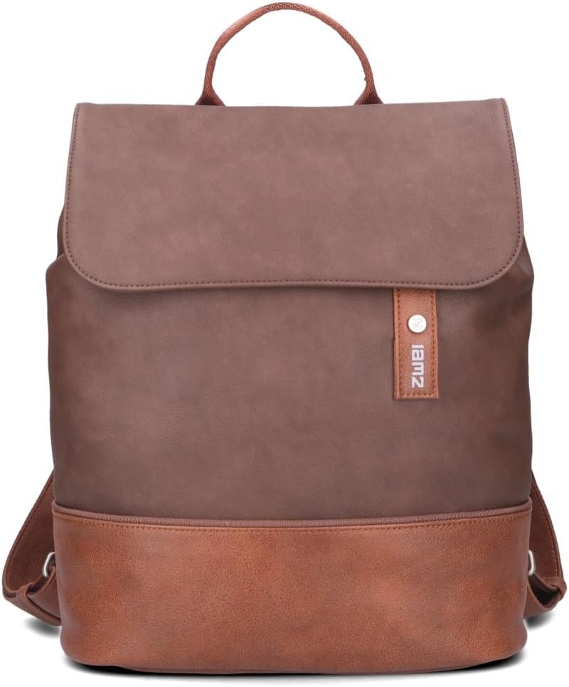 Zwei JANA Rucksack JR13 cognac, Cognac