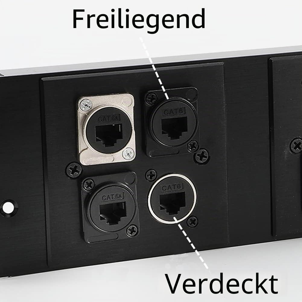 PENGLIN 5PCS RJ45-Buchse für Schalttafelmontage Schraubklemmenadapter, D-Typ RJ45 8P8C Buchse zu 8 P