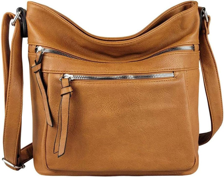 ITALYSHOP24 OBC DAMEN TASCHE Schultertasche Shopper Umhängetasche CrossOver Crossbody Henkeltasche B