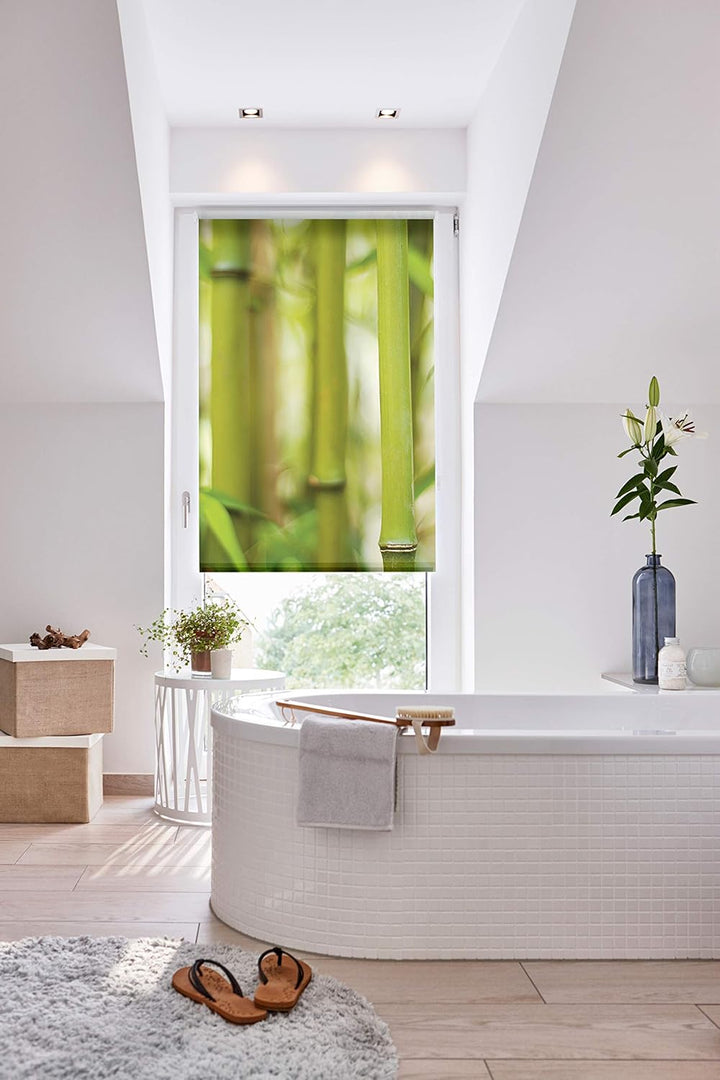 Lichtblick Klemmfix Tageslicht-Rollo mit Motiv, ohne Bohren, Blickdicht, Seitenzugrollo, Made in Ger