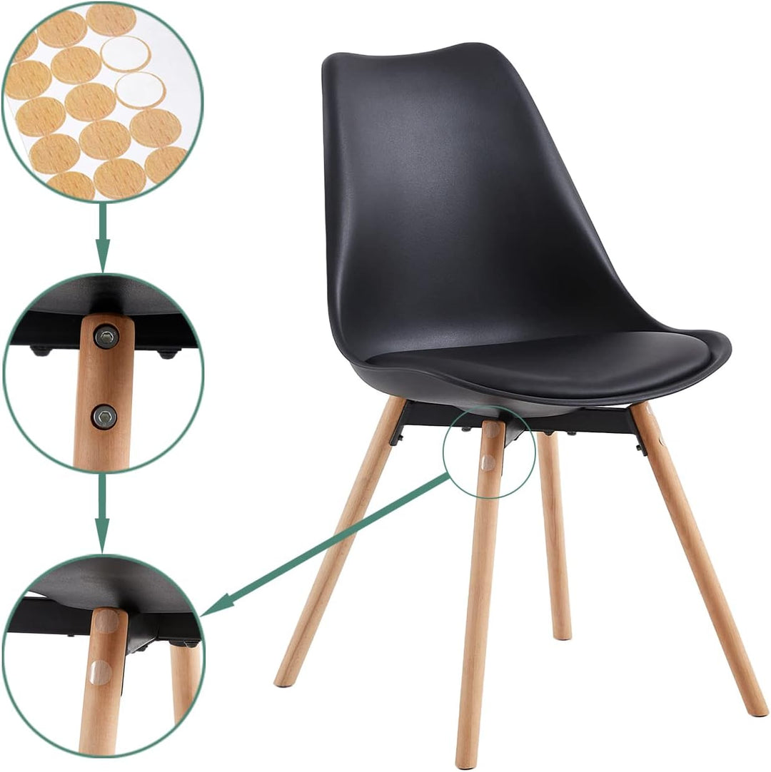 Esszimmerstühle 4er Set Polsterstuhl Küchenstühle Sitzfläche Rückenlehne Wohnzimmerstuhl Esszimmerst