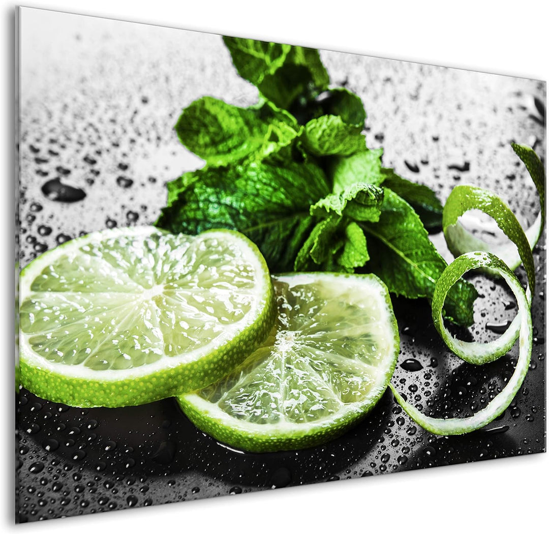 murando Spritzschutz Glas für Küche 80x60 cm Küchenrückwand Küchenspritzschutz Fliesenschutz Glasbil