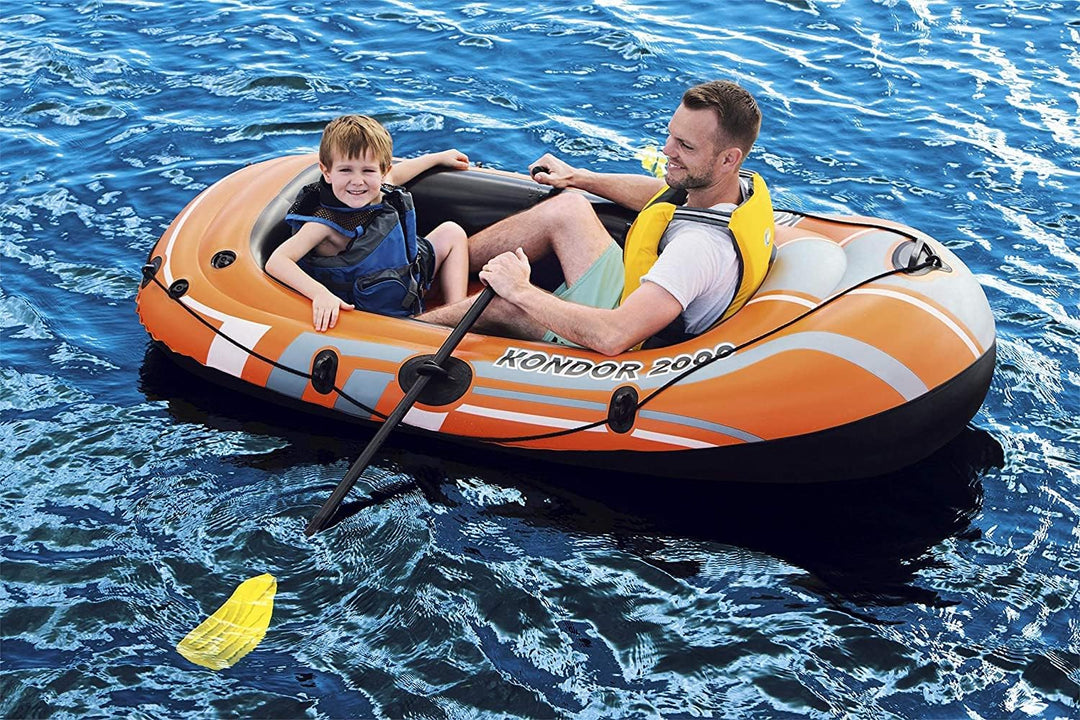 Bestway 61062 - Bootsset 198 x 122 cm - Schlauchboot mit Luftpumpe und Paddel