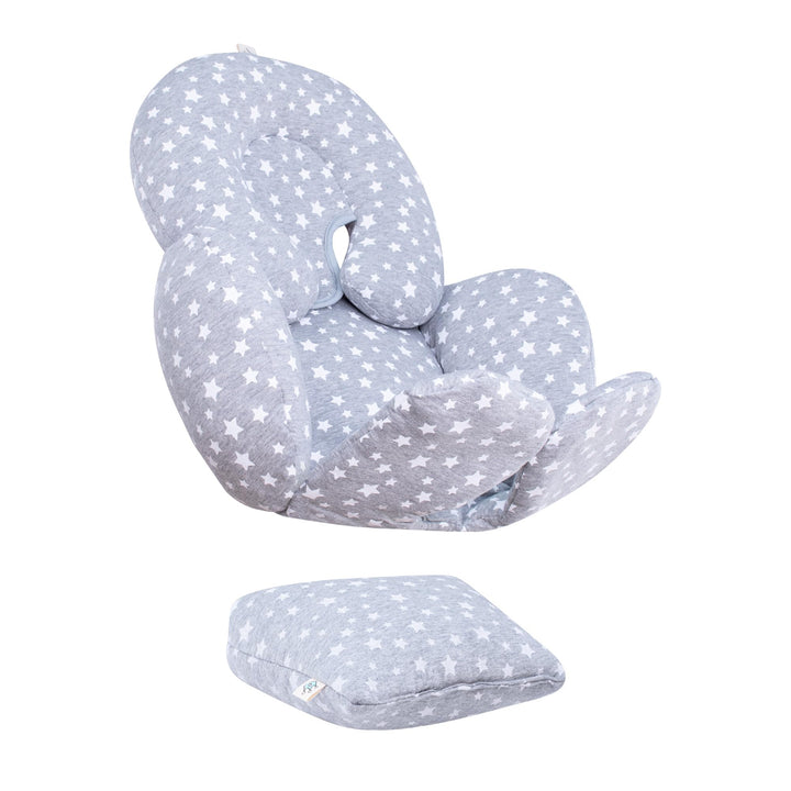 JYOKO Kids Sitzverkleinerer Antiallergikum Universal Baby 100% Baumwolle (White Star, Enthält Kopf-,
