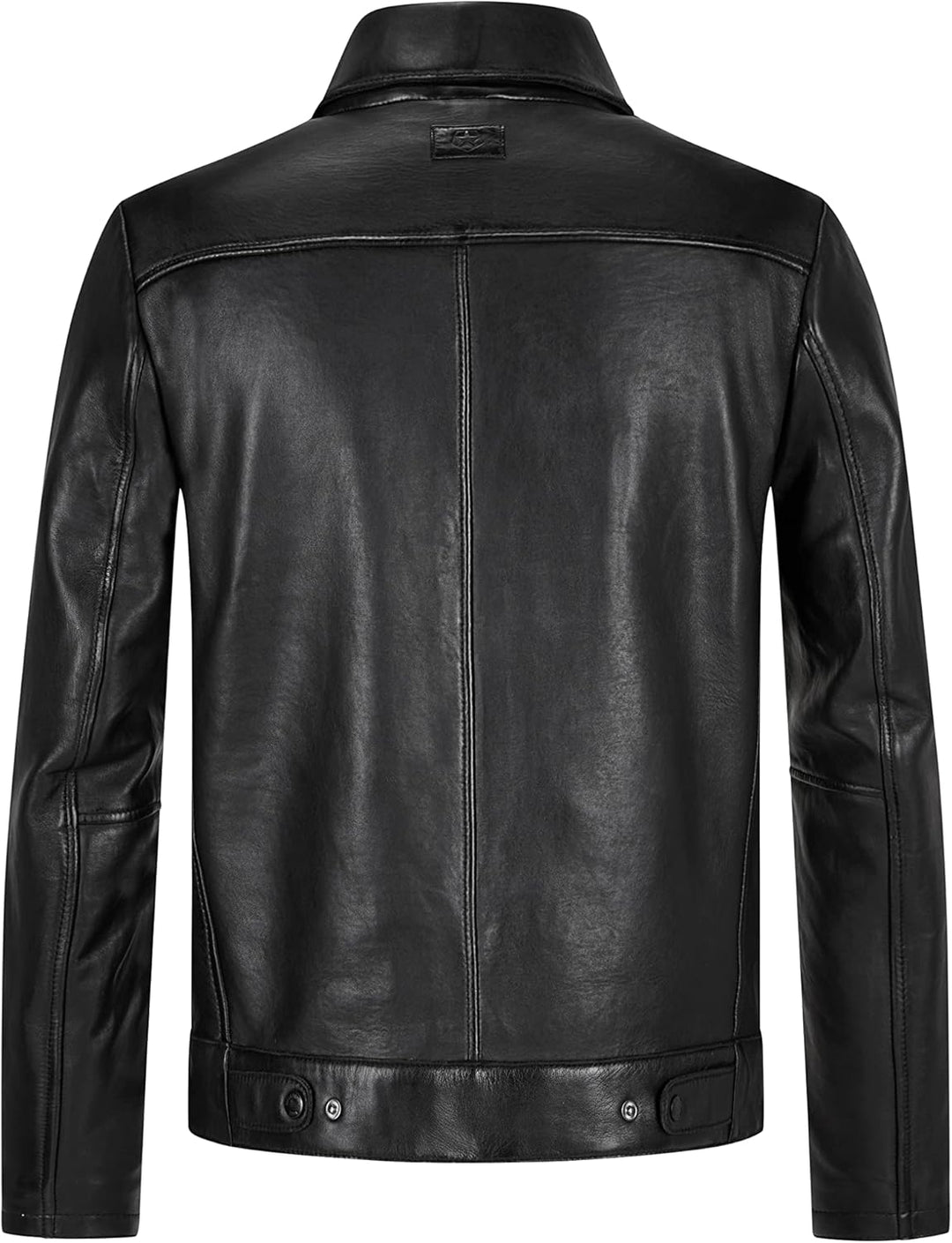 Milestone MS-Matteo Herren Lederjacke Braun mit speziellem Finish, 52 Schwarz