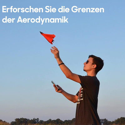 POWERUP 4.0. Smartphone gesteuertes Papierflugzeug Set der nächsten Generation. Einfache Handhabung