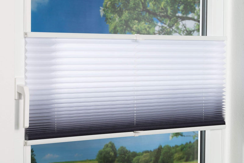 K-home Klemmfix-Plissee »Farbverlauf«, Anthrazit, 120 x 130 cm 120 x 130 cm Anthrazit, 120 x 130 cm