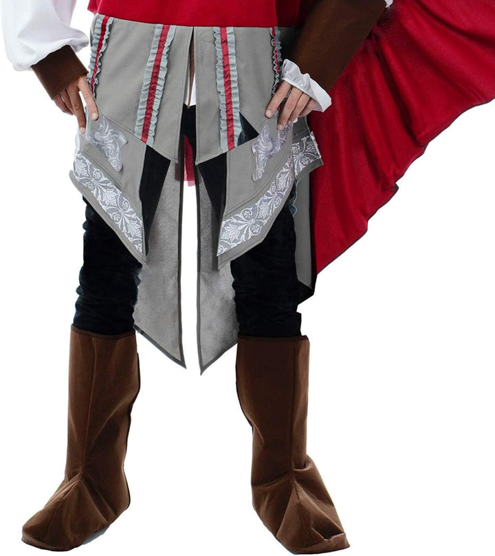 Herren Kostüm Assassins Creed Ezio Deluxe Gr. M-XL weiss rot Fasching Karneval (M)