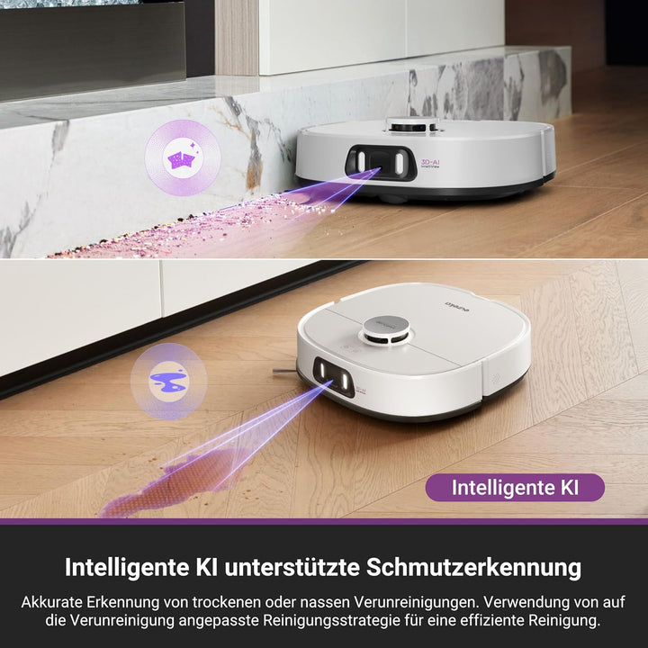 Eureka J15 Pro Ultra Saug- & Wischroboter + All-in-One-Station (Selbstreinigung, 16200Pa, LDS Naviga