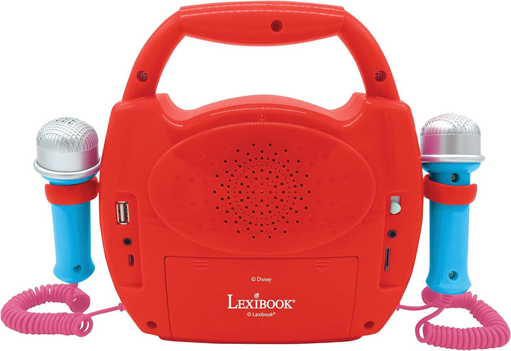 Lexibook MP300DPZ Disney Princess, Mein erster Karaoke Musikplayer mit 2 Spielzeugmikrofonen, Kabell