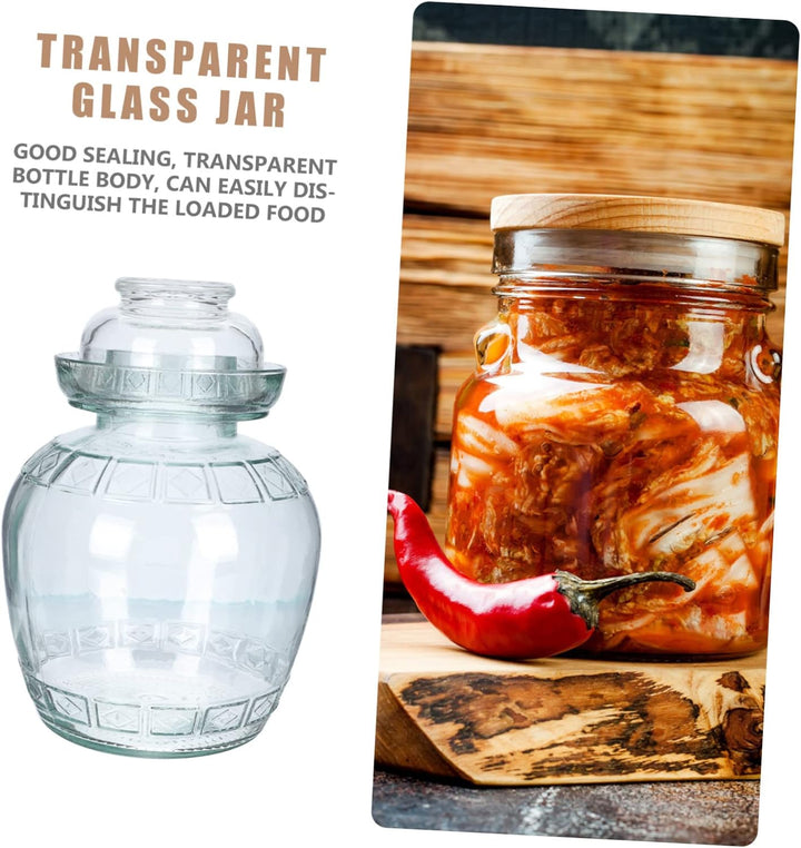 Cabilock Küchengerät Glas Vorratsdose Fermentierglas mit Deckel Luftdichte Glasbehälter Glasdose Vor