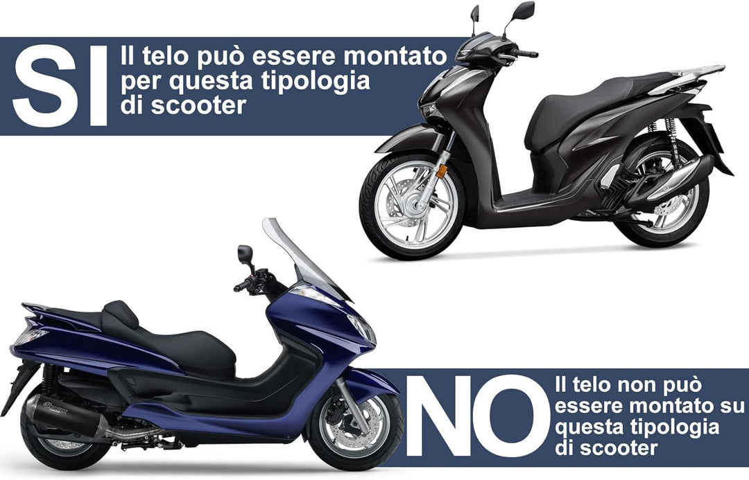 Auto Accessori Lupex Universal-Fusssack für Scooter und Motorrad, verstellbar, wasserdicht und windd