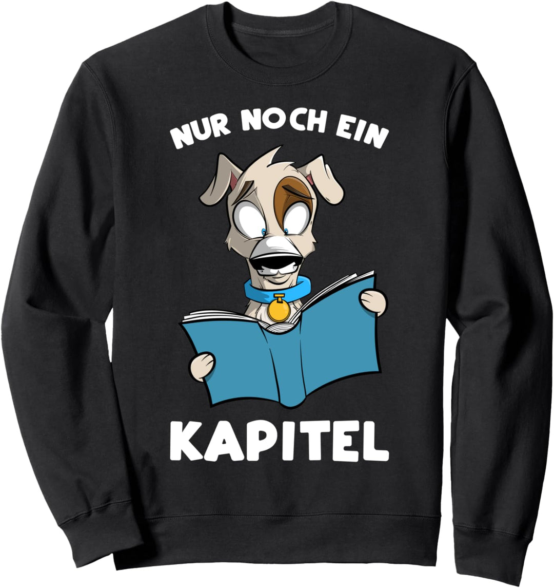 Süsser Hund beim Buch Lesen - Lesefieber Leseratte Bücherwurm Sweatshirt