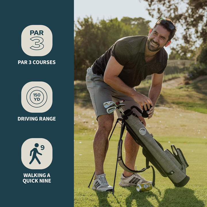 Sunday Golf Loma Tasche – Leichte Tasche mit Riemen und Ständer – Leicht zu tragende Pitch n Putt-Go