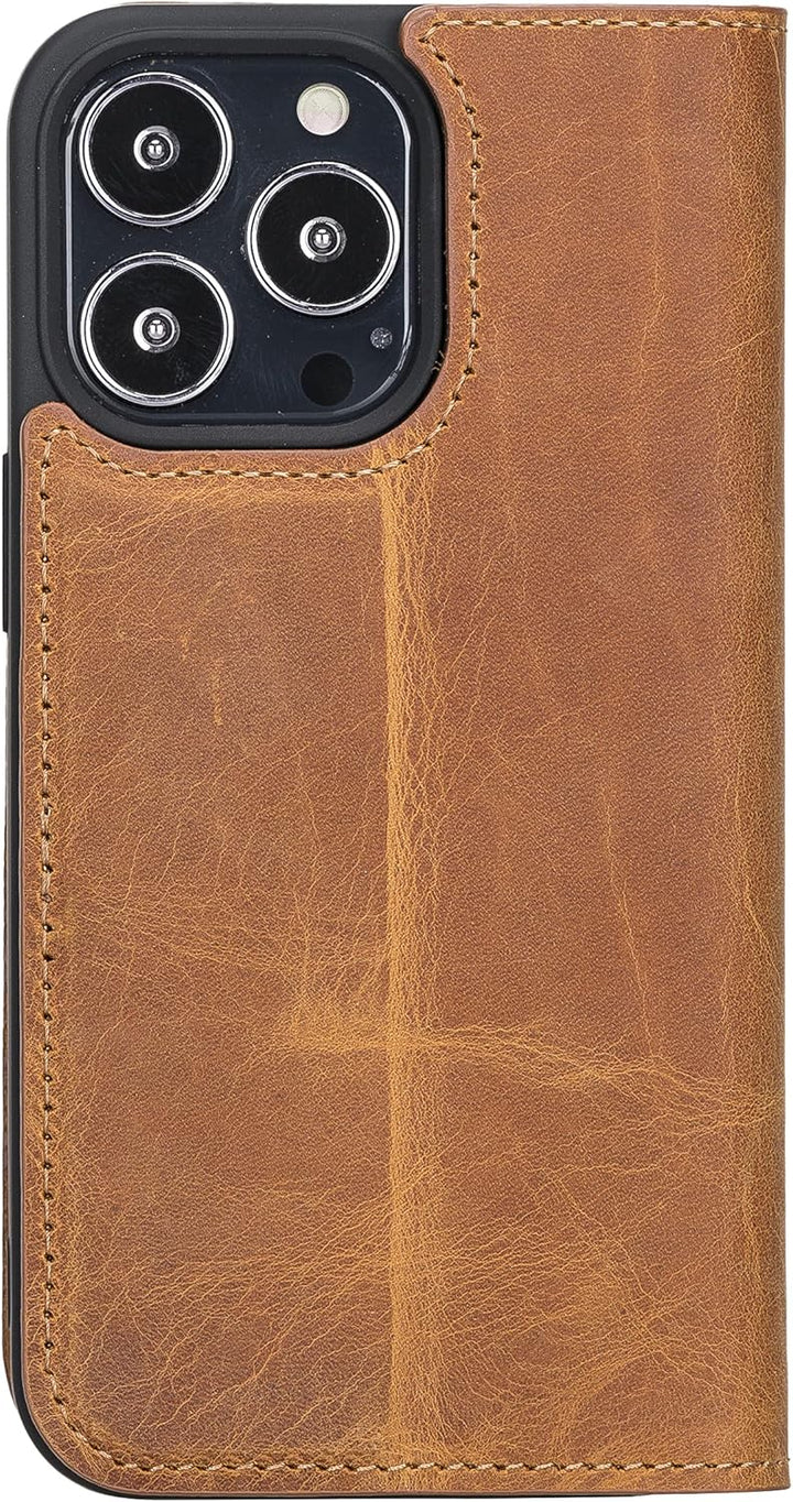 Solo Pelle aufklappbare Lederhülle kompatibel für iPhone 13 Pro Max in 6.7 Zoll inkl. 1 Kartenfach f