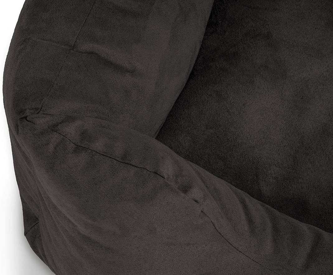 Knuffelwuff Hundebett Dreamline aus Velours M-L 85 x 63cm Schwarz Schwarz L 85 x B 63 x H 23 cm, Sch