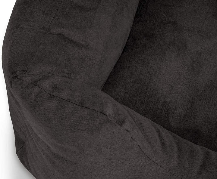 Knuffelwuff Hundebett Dreamline aus Velours M-L 85 x 63cm Schwarz Schwarz L 85 x B 63 x H 23 cm, Sch