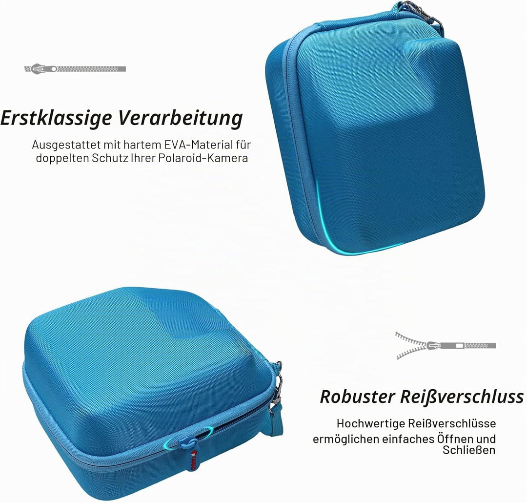 XANAD Tasche für Kamera, kompatibel für Polaroid Now Gen 2 / Polaroid i Type Sofortbildkamera (Blau)