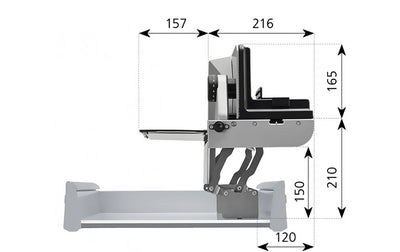 Ritter Metall-Einbau-Allesschneider AES 72 SR-H silbermetallic, rechts, 1 Stück, 546005